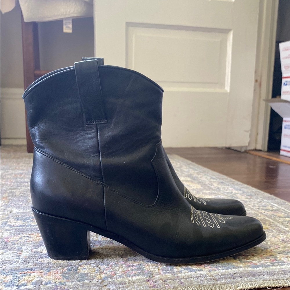 Black Leather Women's Boots